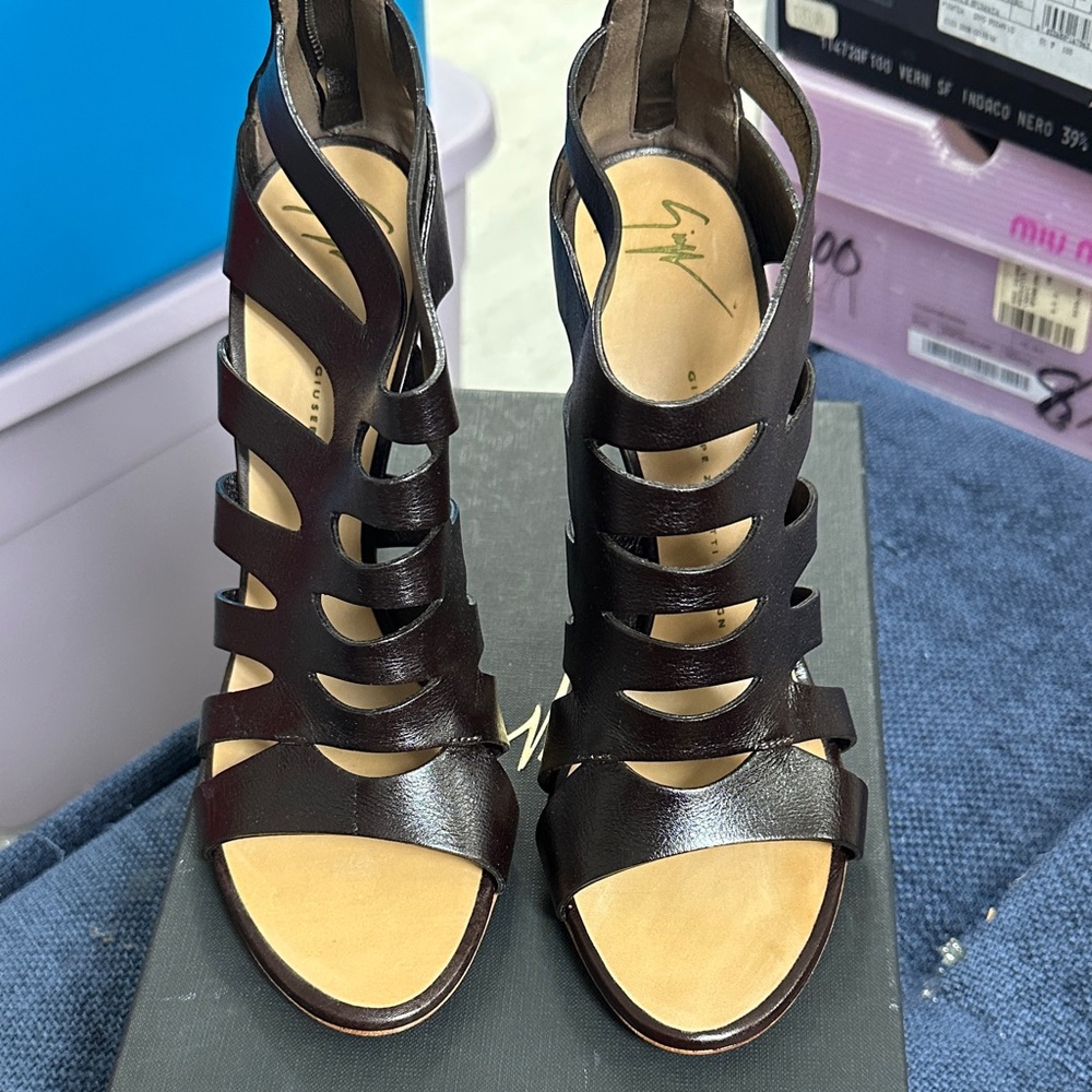 Giuseppe Zanotti Black Strappy Heels